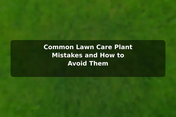 Common Lawn Care (Plant) Mistakes and How to Avoid Them