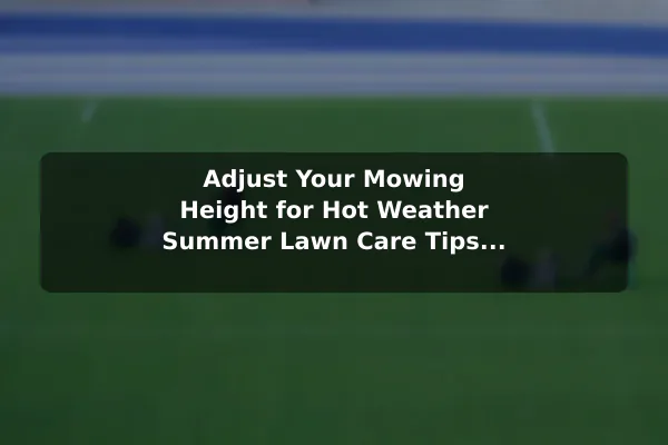 Adjust Your Mowing Height for Hot Weather Summer Lawn Care Tips to Keep Your Yard Thriving