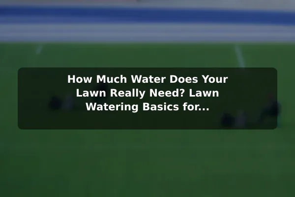 How Much Water Does Your Lawn Really Need? Lawn Watering Basics for a Greener Yard