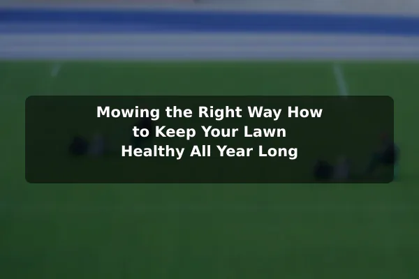 Mowing the Right Way How to Keep Your Lawn Healthy All Year Long