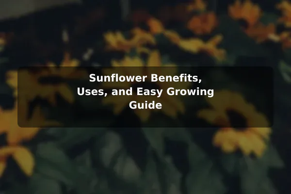Sunflower Benefits, Uses, and Easy Growing Guide