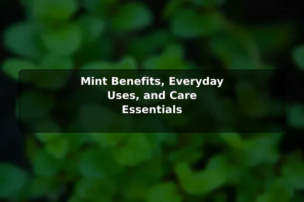 Mint Benefits, Everyday Uses, and Care Essentials