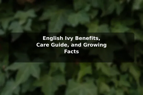 English Ivy Benefits, Care Guide, and Growing Facts