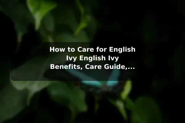 How to Care for English Ivy English Ivy Benefits, Care Guide, and Growing Facts