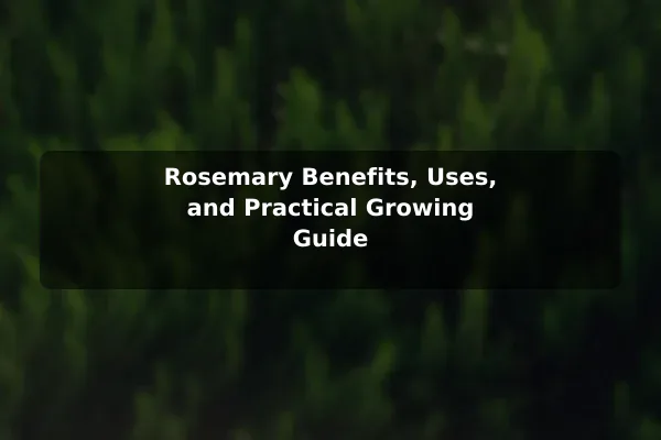 Rosemary Benefits, Uses, and Practical Growing Guide