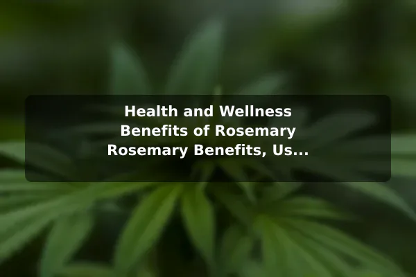 Health and Wellness Benefits of Rosemary Rosemary Benefits, Uses, and Practical Growing Guide