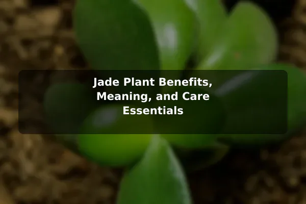 Jade Plant Benefits, Meaning, and Care Essentials